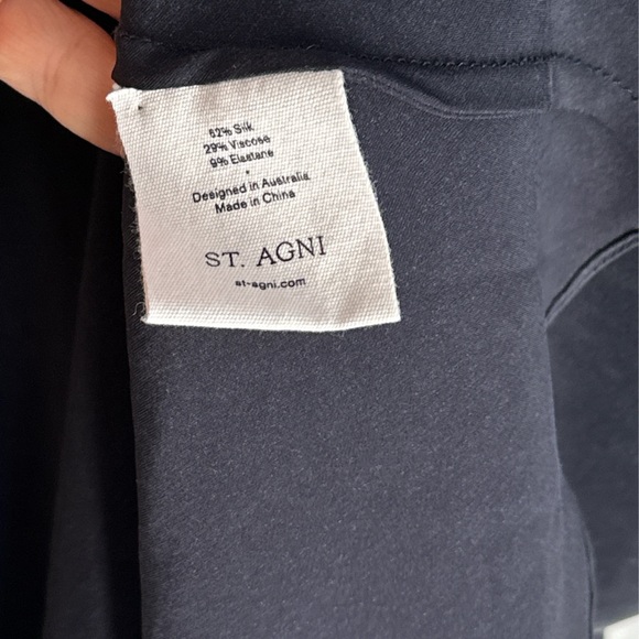 NWT St. Agni Bias Slip Skirt Silk Black Size XS - Picture 6 of 6